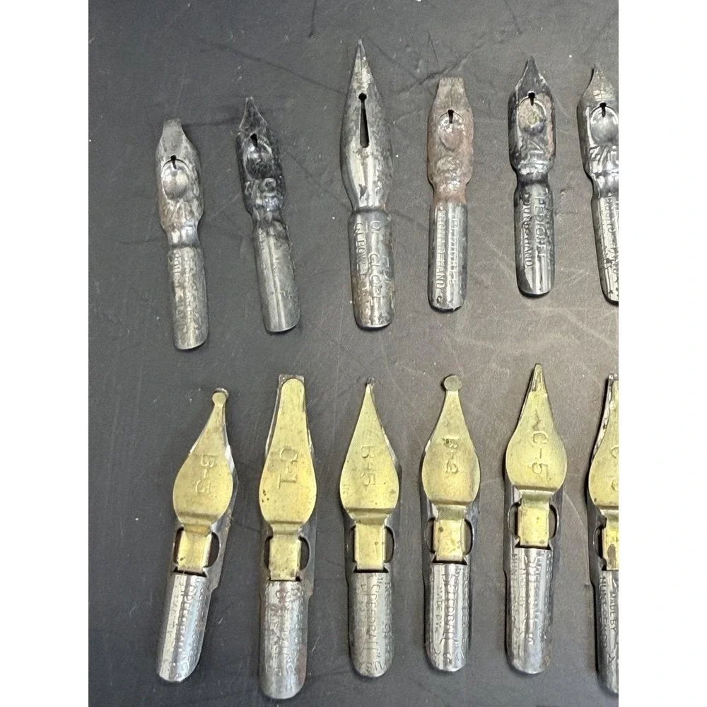 Vintage Calligraphy Pen Nibs Lot Speedball Hunt Ross F George